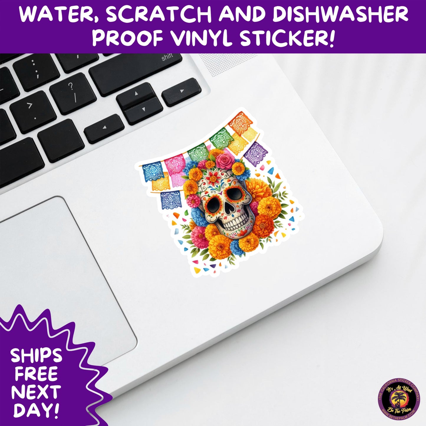 SUGAR SKULL STICKERS Day of the Dead Aesthetic Sticker Pack for Journals Laptops Water Bottles Halloween Decor and Spooky Season Gifts