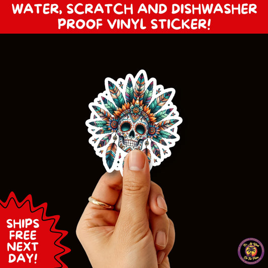 SUGAR SKULL STICKERS Day of the Dead Aesthetic Sticker Pack for Journals Laptops Water Bottles Halloween Decor and Spooky Season Gifts