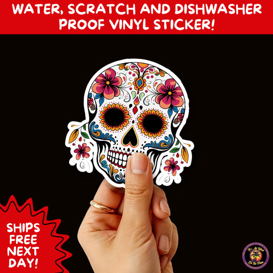 SUGAR SKULL STICKERS Day of the Dead Aesthetic Sticker Pack for Journals Laptops Water Bottles Halloween Decor and Spooky Season Gifts