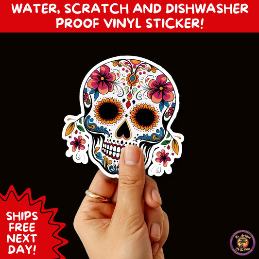 SUGAR SKULL STICKERS Day of the Dead Aesthetic Sticker Pack for Journals Laptops Water Bottles Halloween Decor and Spooky Season Gifts