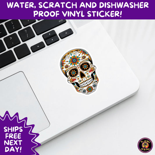 SUGAR SKULL STICKERS Day of the Dead Aesthetic Sticker Pack for Journals Laptops Water Bottles Halloween Decor and Spooky Season Gifts