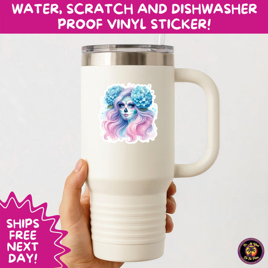 SUGAR SKULL STICKERS Day of the Dead Aesthetic Sticker Pack for Journals Laptops Water Bottles Halloween Decor and Spooky Season Gifts