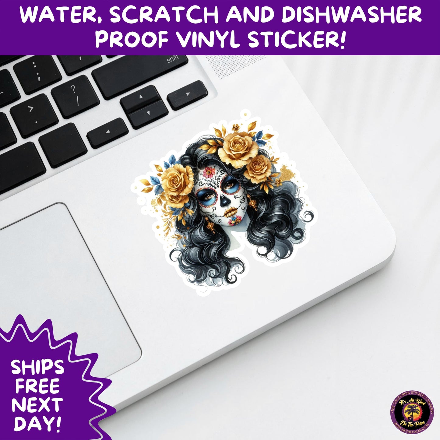 SUGAR SKULL STICKERS Day of the Dead Aesthetic Sticker Pack for Journals Laptops Water Bottles Halloween Decor and Spooky Season Gifts