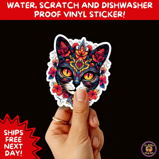 SUGAR SKULL STICKERS Day of the Dead Aesthetic Sticker Pack for Journals Laptops Water Bottles Halloween Decor and Spooky Season Gifts