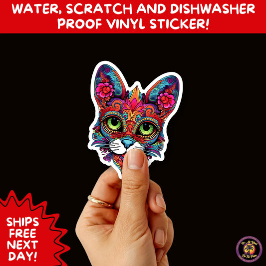 SUGAR SKULL STICKERS Day of the Dead Aesthetic Sticker Pack for Journals Laptops Water Bottles Halloween Decor and Spooky Season Gifts