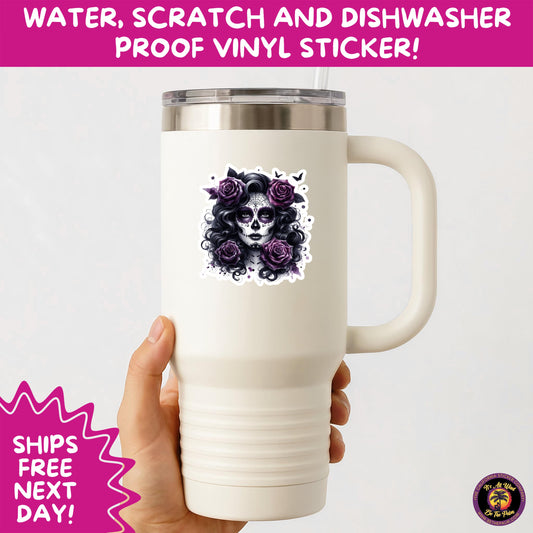 SUGAR SKULL STICKERS Day of the Dead Aesthetic Sticker Pack for Journals Laptops Water Bottles Halloween Decor and Spooky Season Gifts
