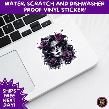 SUGAR SKULL STICKERS Day of the Dead Aesthetic Sticker Pack for Journals Laptops Water Bottles Halloween Decor and Spooky Season Gifts
