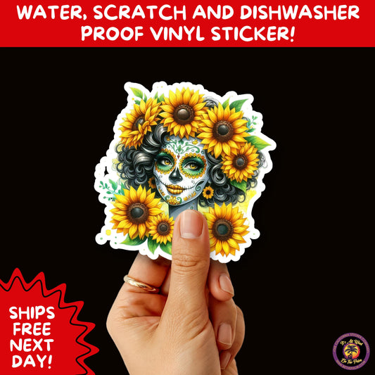 SUGAR SKULL STICKERS Day of the Dead Aesthetic Sticker Pack for Journals Laptops Water Bottles Halloween Decor and Spooky Season Gifts
