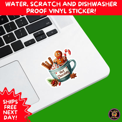 CHRISTMAS STICKER PACK | Festive Holiday Decor Vinyl Stickers Perfect for Journals Gifts Planners Stocking Stuffers Winter for coffee lovers