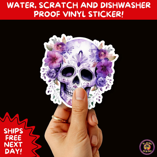 SUGAR SKULL STICKERS Day of the Dead Aesthetic Sticker Pack for Journals Laptops Water Bottles Halloween Decor and Spooky Season Gifts