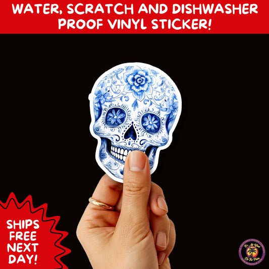 SUGAR SKULL STICKERS Day of the Dead Aesthetic Sticker Pack for Journals Laptops Water Bottles Halloween Decor and Spooky Season Gifts