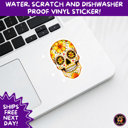 SUGAR SKULL STICKERS Day of the Dead Aesthetic Sticker Pack for Journals Laptops Water Bottles Halloween Decor and Spooky Season Gifts