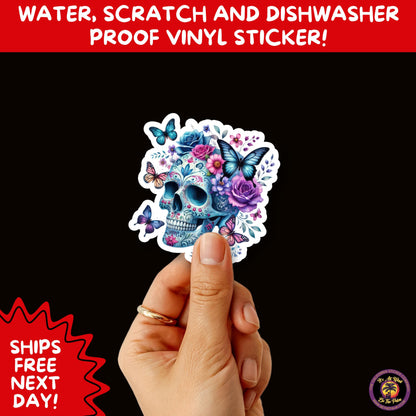 SUGAR SKULL STICKERS Day of the Dead Aesthetic Sticker Pack for Journals Laptops Water Bottles Halloween Decor and Spooky Season Gifts