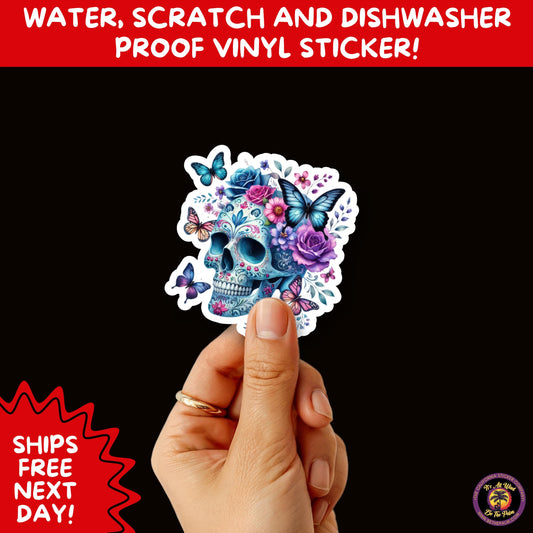 SUGAR SKULL STICKERS Day of the Dead Aesthetic Sticker Pack for Journals Laptops Water Bottles Halloween Decor and Spooky Season Gifts