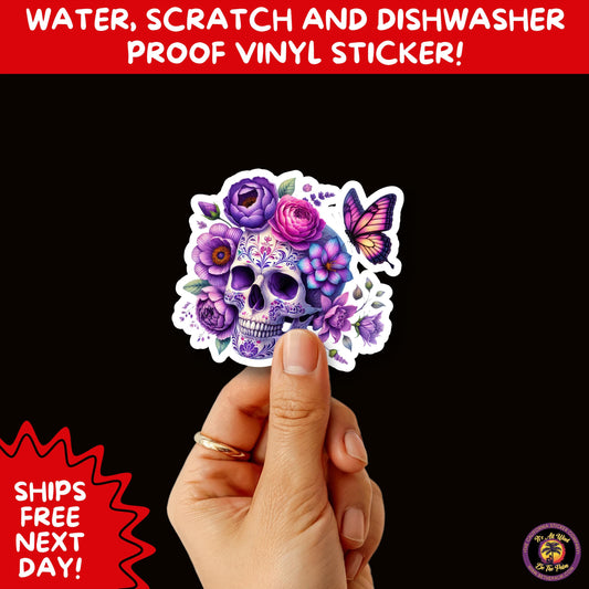 SUGAR SKULL STICKERS Day of the Dead Aesthetic Sticker Pack for Journals Laptops Water Bottles Halloween Decor and Spooky Season Gifts