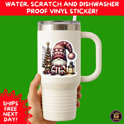 CHRISTMAS STICKER PACK | Festive Holiday Decor Vinyl Stickers Perfect for Journals Gifts Planners Stocking Stuffers Winter for gnome lovers