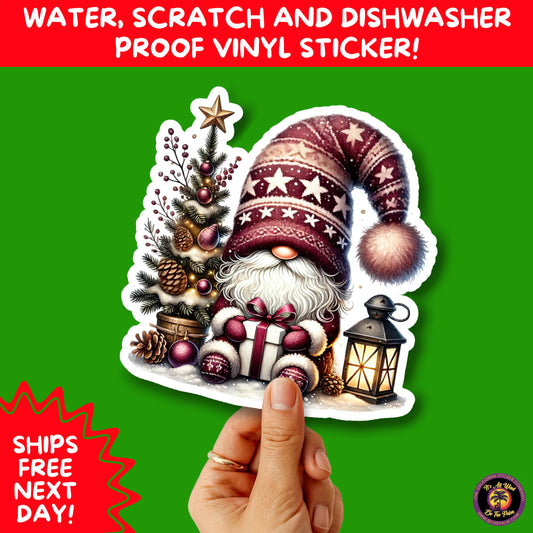 CHRISTMAS STICKER PACK | Festive Holiday Decor Vinyl Stickers Perfect for Journals Gifts Planners Stocking Stuffers Winter for gnome lovers