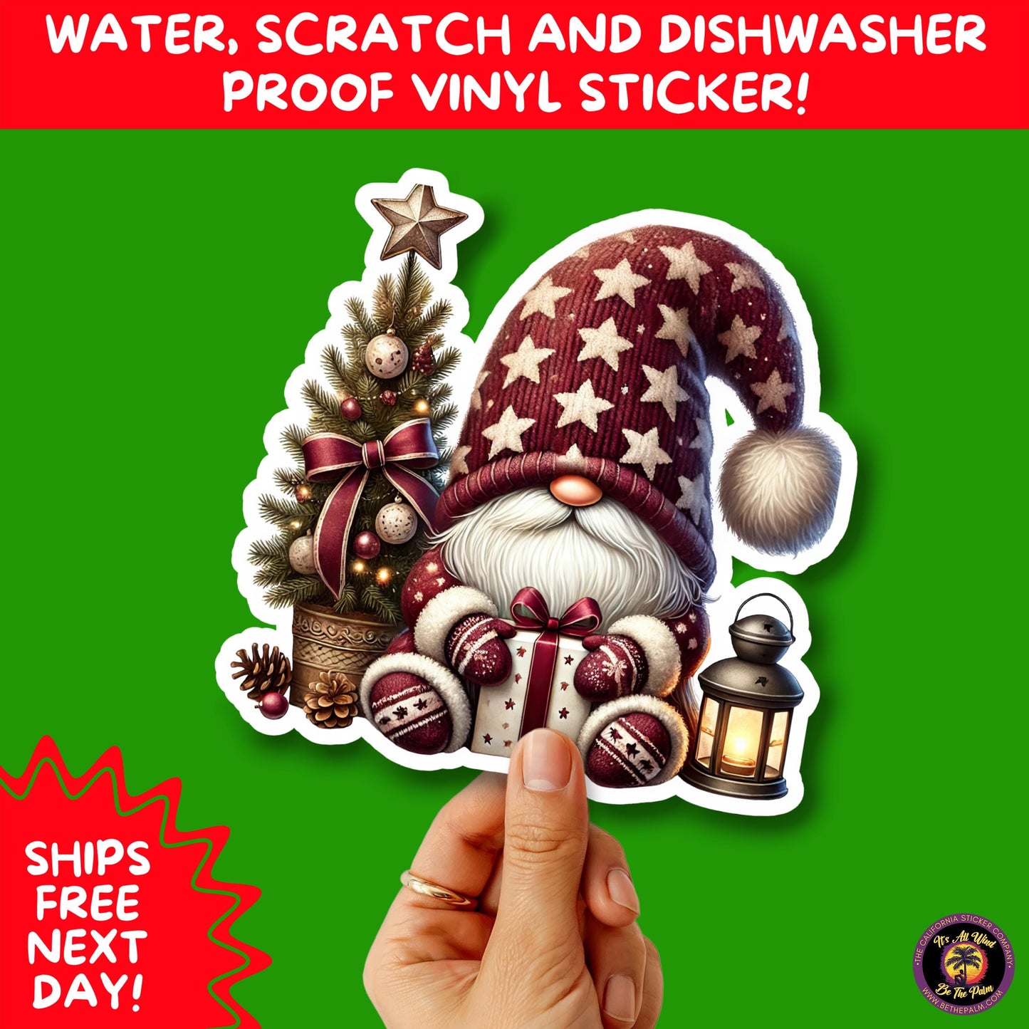 CHRISTMAS STICKER PACK | Festive Holiday Decor Vinyl Stickers Perfect for Journals Gifts Planners Stocking Stuffers Winter for gnome lovers