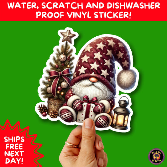 CHRISTMAS STICKER PACK | Festive Holiday Decor Vinyl Stickers Perfect for Journals Gifts Planners Stocking Stuffers Winter for gnome lovers