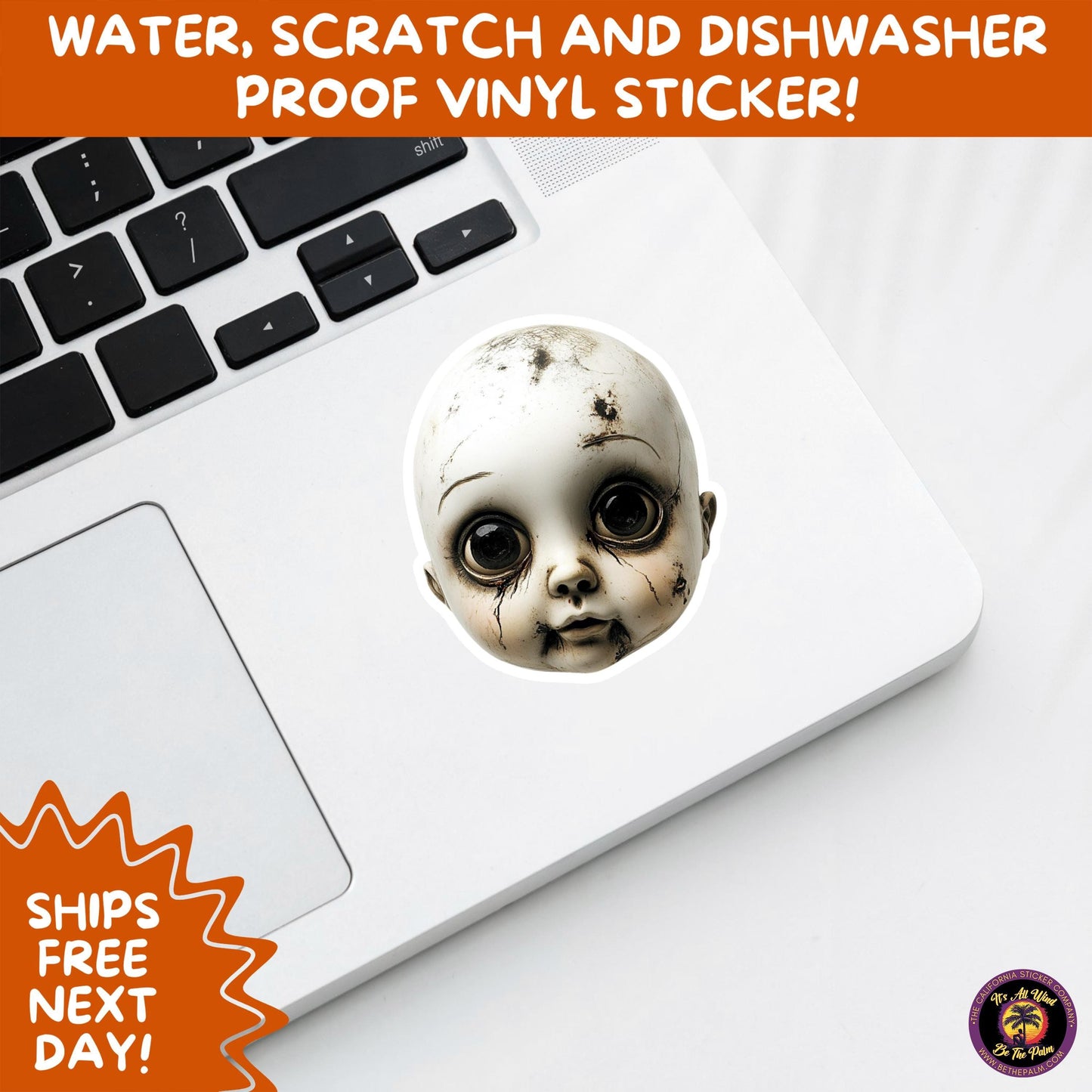HORROR DOLL STICKERS Spooky Cute Creepy Girl Stickers – Perfect for Halloween, Scrapbooking, and Horror Aesthetic Fans