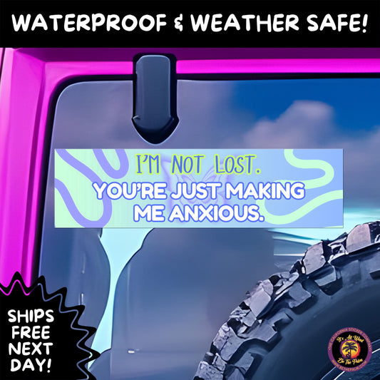 BUMPER STICKER | Funny Vinyl Decals for Cars Trucks Laptops Durable Waterproof Outdoor Sticker Gift for Drivers and Road Trips