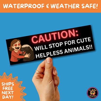 BUMPER STICKER | Funny Vinyl Decals for Cars Trucks Laptops Durable Waterproof Outdoor Sticker Gift for Drivers and Road Trips