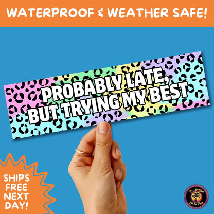 BUMPER STICKER | Funny Vinyl Decals for Cars Trucks Laptops Durable Waterproof Outdoor Sticker Gift for Drivers and Road Trips