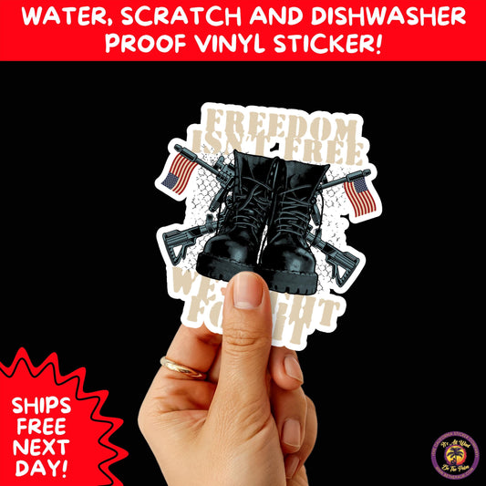 VETERAN STICKERS | Veteran Made Patriotic Vinyl Decals for Military Support, Army Navy Marine Veteran Gifts, American Flag Bumper Sticker