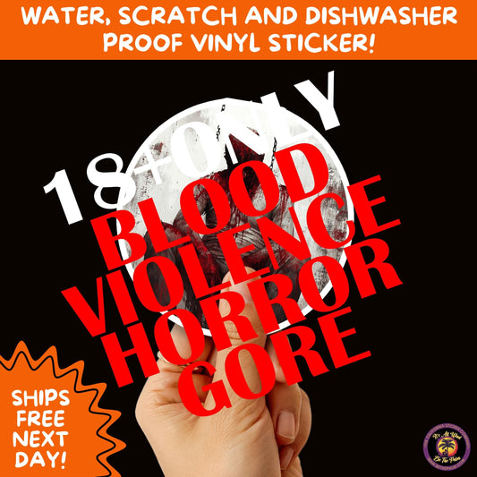 GORE HORROR STICKERS | Creepy Vibe Aesthetic – Blood, Skulls, Guts, and Creepy Vinyl Art for Halloween and Alternative Style Fans