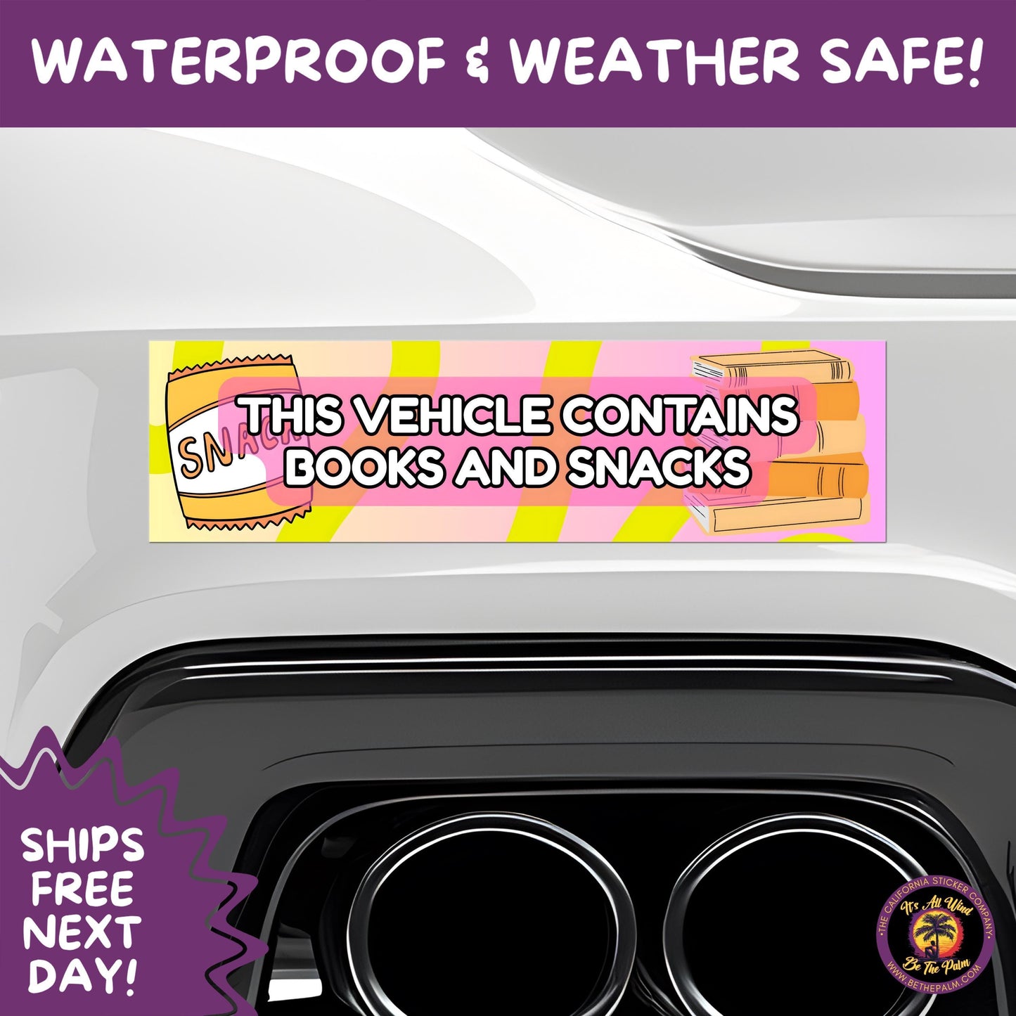 BUMPER STICKER | Funny Vinyl Decals for Cars Trucks Laptops Durable Waterproof Outdoor Sticker Gift for Drivers and Road Trips