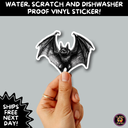 GOTHIC BAT STICKERS | for Alternative Aesthetic Lovers Spooky Vibe Cute Creepy Goth Accessories for Journal Laptop or Water Bottle Decor