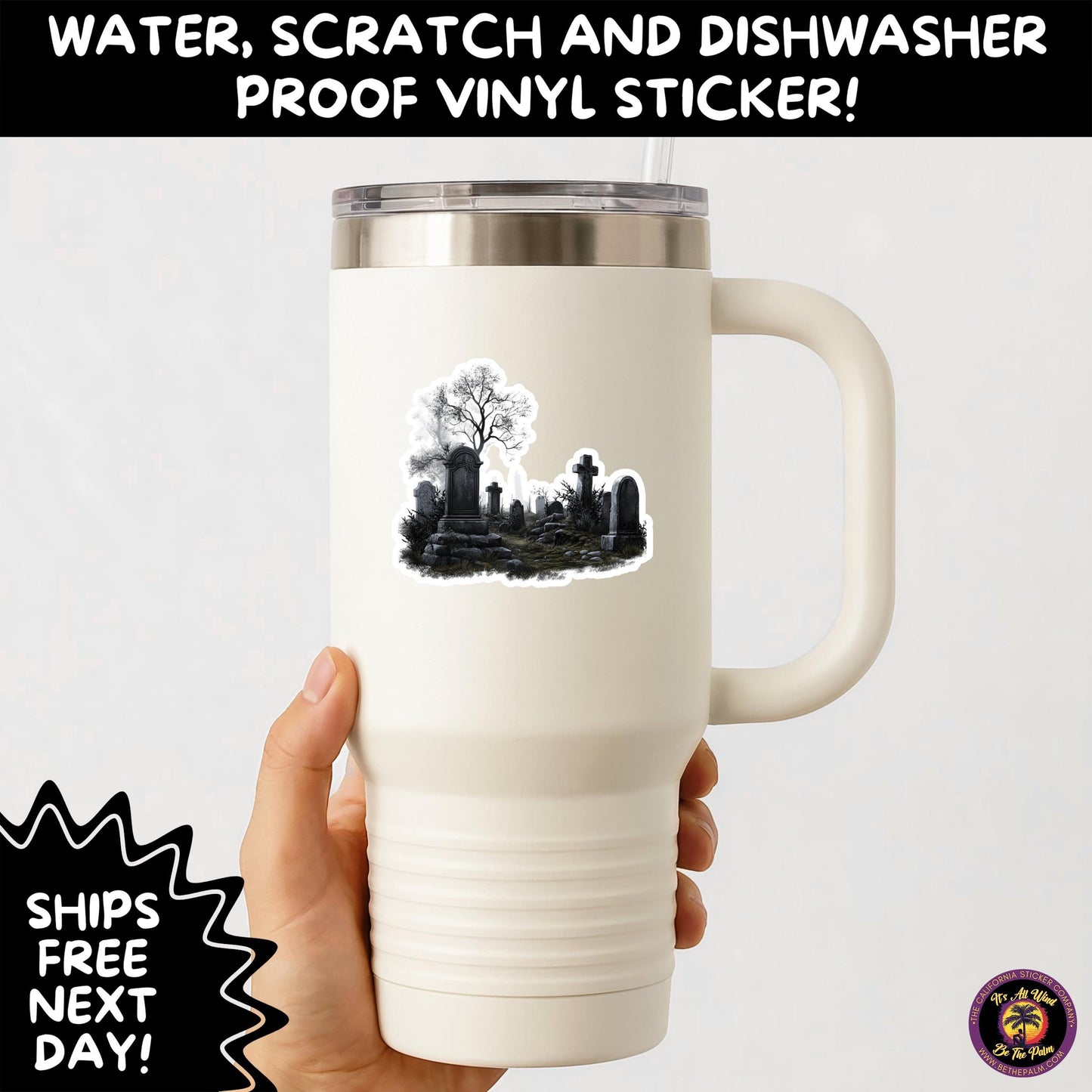 DARK GOTHIC STICKERS – Witchcore, Spooky, Occult, Alternative Vinyl Decals for Journals, Water Bottles, cemetery, headstone, and MacBooks