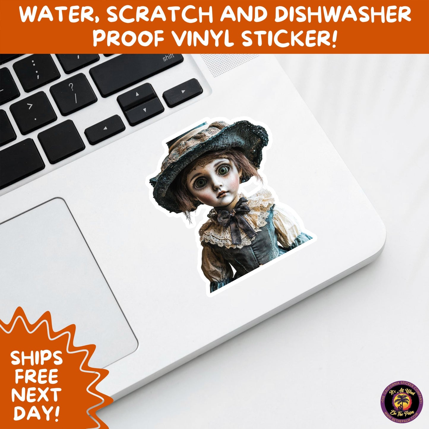 HORROR DOLL STICKERS Spooky Cute Creepy Girl Stickers – Perfect for Halloween, Scrapbooking, and Horror Aesthetic Fans