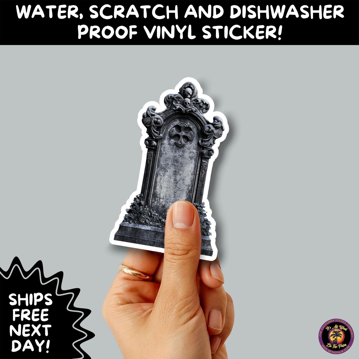 DARK GOTHIC STICKERS – Witchcore, Spooky, Occult, Alternative Vinyl Decals for Journals, Water Bottles, cemetery, headstone, and MacBooks