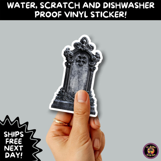 DARK GOTHIC STICKERS – Witchcore, Spooky, Occult, Alternative Vinyl Decals for Journals, Water Bottles, cemetery, headstone, and MacBooks