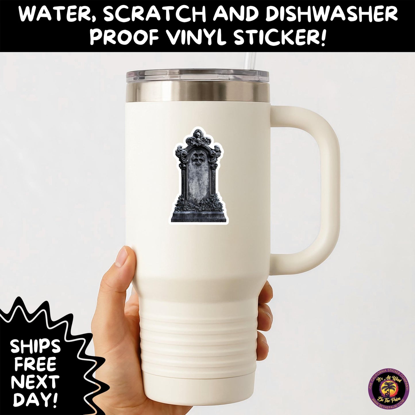 DARK GOTHIC STICKERS – Witchcore, Spooky, Occult, Alternative Vinyl Decals for Journals, Water Bottles, cemetery, headstone, and MacBooks