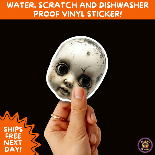 HORROR DOLL STICKERS Spooky Cute Creepy Girl Stickers – Perfect for Halloween, Scrapbooking, and Horror Aesthetic Fans