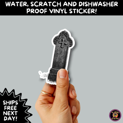 DARK GOTHIC STICKERS – Witchcore, Spooky, Occult, Alternative Vinyl Decals for Journals, Water Bottles, cemetery, headstone, and MacBooks