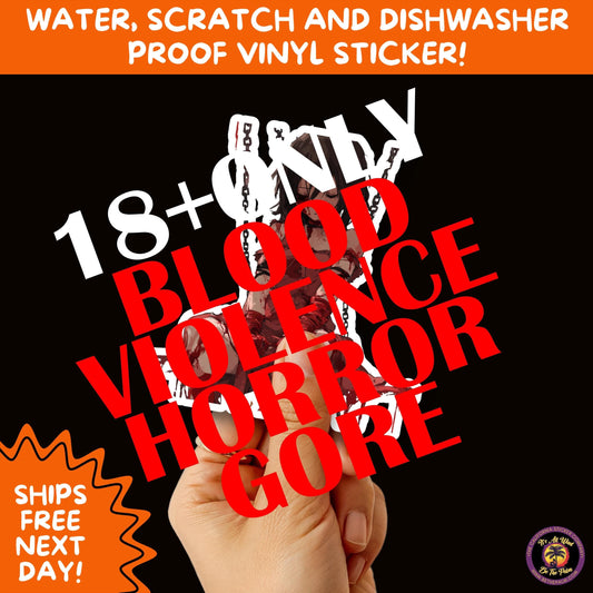 GORE HORROR STICKERS | Creepy Vibe Aesthetic – Blood, Skulls, Guts, and Creepy Vinyl Art for Halloween and Alternative Style Fans
