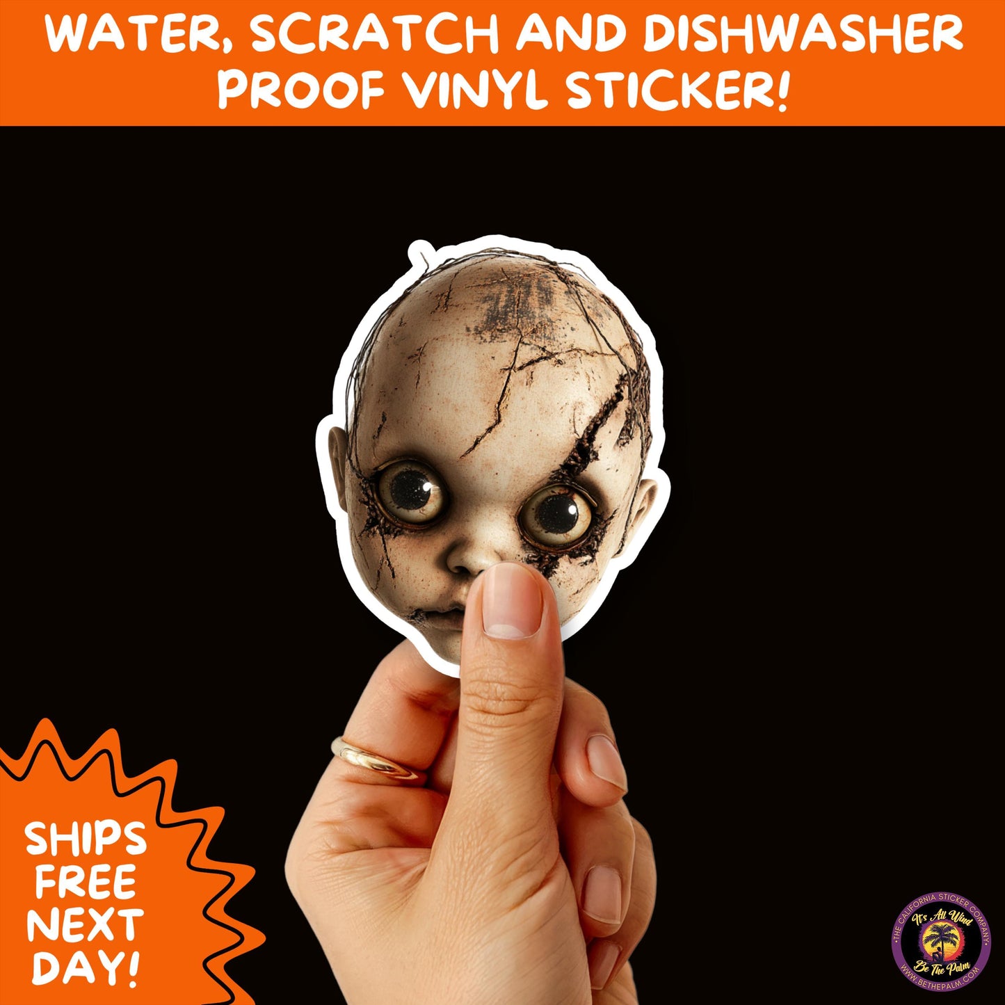 HORROR DOLL STICKERS Spooky Cute Creepy Girl Stickers – Perfect for Halloween, Scrapbooking, and Horror Aesthetic Fans