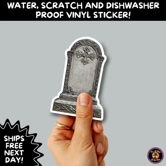 DARK GOTHIC STICKERS – Witchcore, Spooky, Occult, Alternative Vinyl Decals for Journals, Water Bottles, cemetery, headstone, and MacBooks
