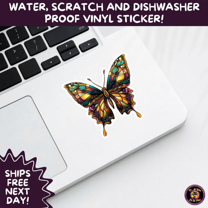 GOTH MOTH STICKERS | Gothic Insect Vinyl Stickers, Dark Aesthetic Stickers for Laptops Journals, Spooky Bug Stickers, Moth Witchy Decor