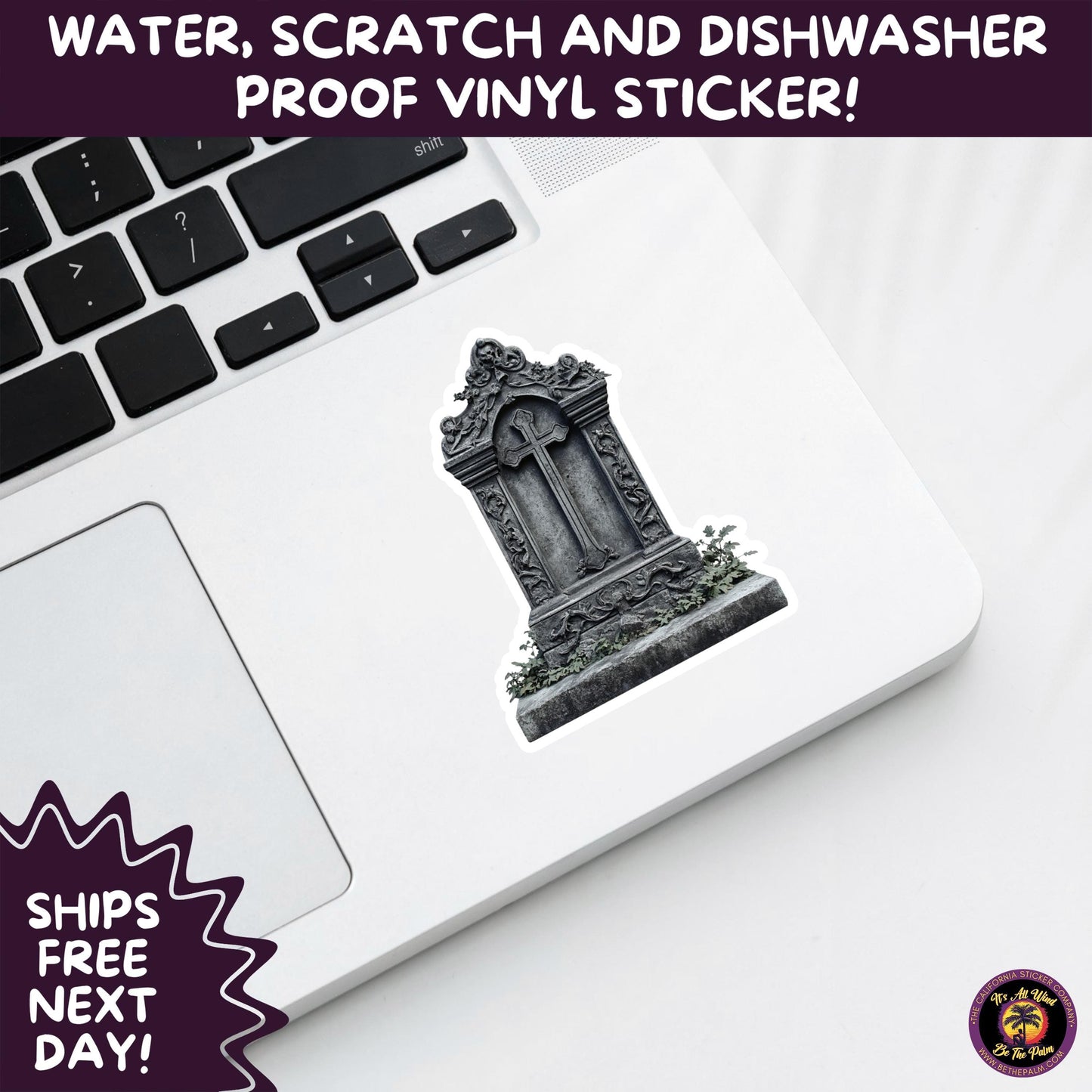 DARK GOTHIC STICKERS – Witchcore, Spooky, Occult, Alternative Vinyl Decals for Journals, Water Bottles, cemetery, headstone, and MacBooks