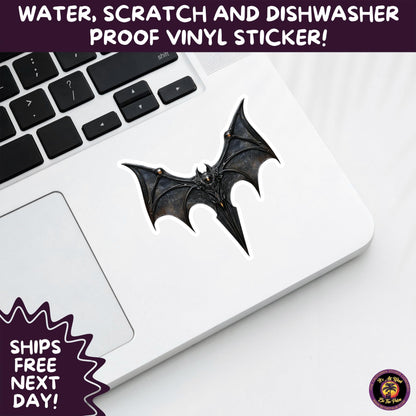 GOTHIC BAT STICKERS | for Alternative Aesthetic Lovers Spooky Vibe Cute Creepy Goth Accessories for Journal Laptop or Water Bottle Decor