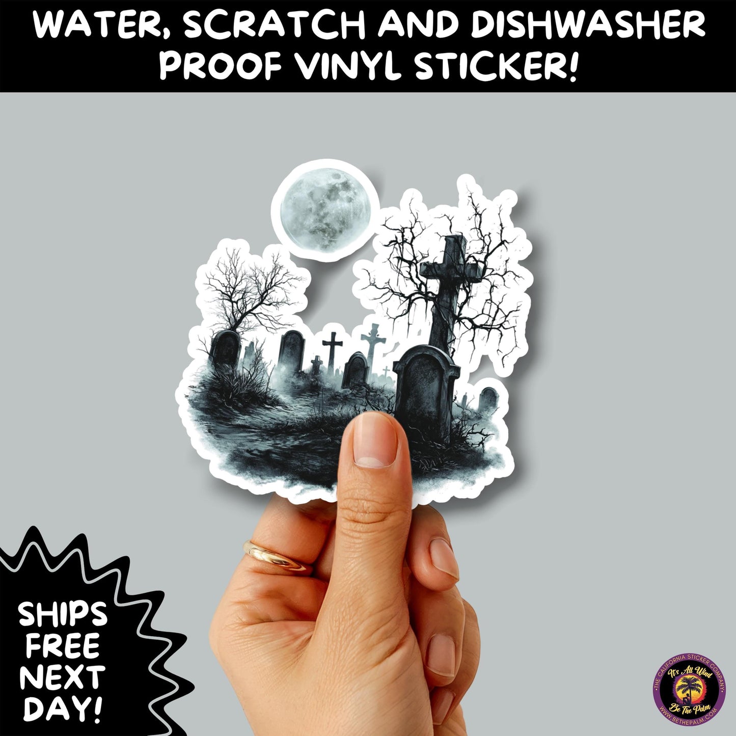 DARK GOTHIC STICKERS – Witchcore, Spooky, Occult, Alternative Vinyl Decals for Journals, Water Bottles, cemetery, headstone, and MacBooks