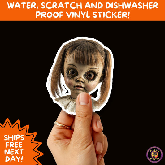 HORROR DOLL STICKERS Spooky Cute Creepy Girl Stickers – Perfect for Halloween, Scrapbooking, and Horror Aesthetic Fans