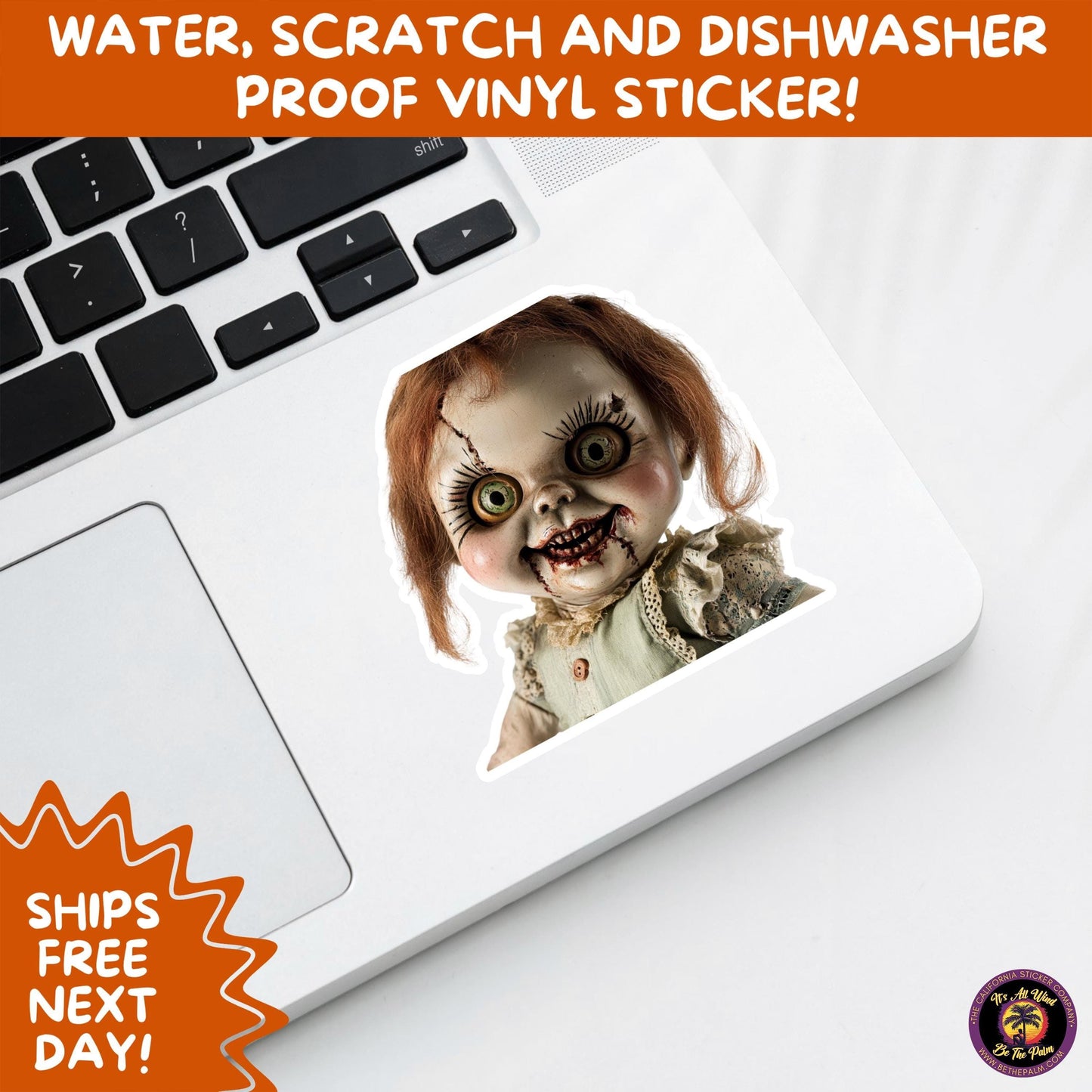HORROR DOLL STICKERS Spooky Cute Creepy Girl Stickers – Perfect for Halloween, Scrapbooking, and Horror Aesthetic Fans
