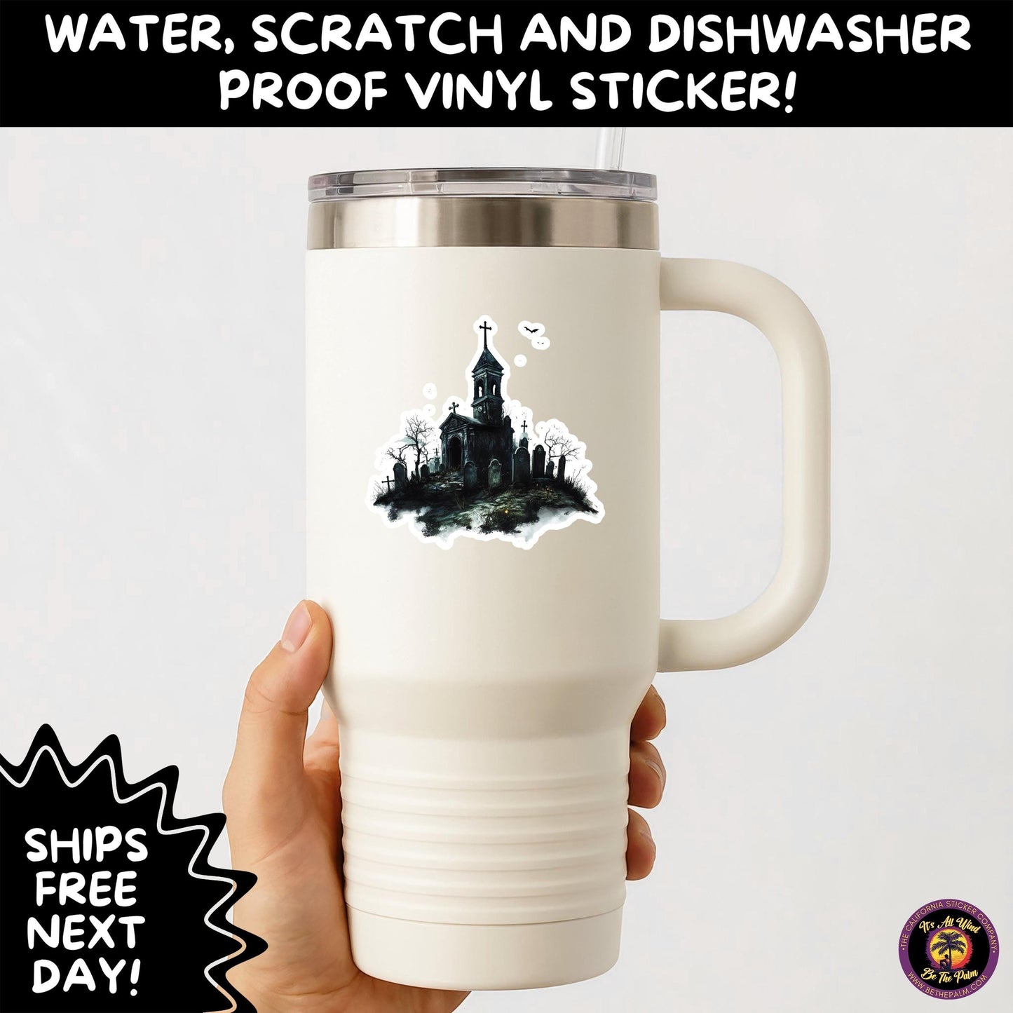 DARK GOTHIC STICKERS – Witchcore, Spooky, Occult, Alternative Vinyl Decals for Journals, Water Bottles, cemetery, headstone, and MacBooks