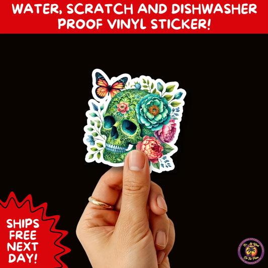 SUGAR SKULL STICKERS Day of the Dead Aesthetic Sticker Pack for Journals Laptops Water Bottles Halloween Decor and Spooky Season Gifts