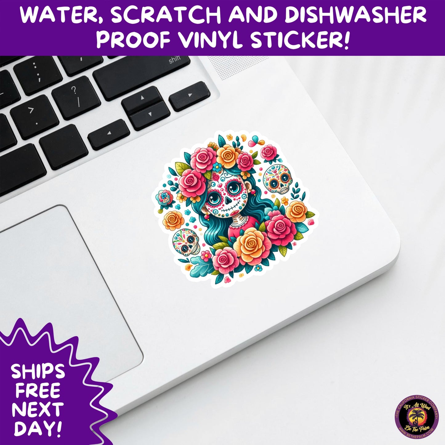 SUGAR SKULL STICKERS Day of the Dead Aesthetic Sticker Pack for Journals Laptops Water Bottles Halloween Decor and Spooky Season Gifts